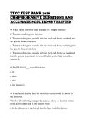 TECC TEST BANK 2026&NewLine;COMPREHENSIVE QUESTIONS AND&NewLine;ACCURATE SOLUTIONS VERIFIED