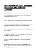 TECC TEST BUNDLE 2026 COMPLETE&NewLine;QUESTIONS AND VERIFIED&NewLine;ANSWERS&NewLine;