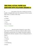 TEEX FINAL ACTUAL PAPER 2026&NewLine;QUESTIONS WITH SOLUTIONS GRADED A&plus;