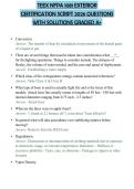TEEX NFPA 1081 EXTERIOR&NewLine;CERTIFICATION SCRIPT 2026 QUESTIONS&NewLine;WITH SOLUTIONS GRADED A&plus;
