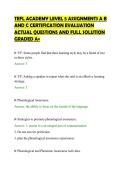 TEFL ACADEMY LEVEL 5 ASSIGNMENTS A B&NewLine;AND C CERTIFICATION EVALUATION&NewLine;ACTUAL QUESTIONS AND FULL SOLUTION&NewLine;GRADED A&plus;