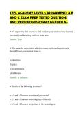 TEFL ACADEMY LEVEL 5 ASSIGNMENTS A B&NewLine;AND C EXAM PREP TESTED QUESTIONS&NewLine;AND VERIFIED RESPONSES GRADED A&plus;