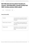 BSN HESI 266 Med Surg EXAM Questions & Answers&comma; Well Elaborated &vert; Already Verified Test &vert;100&percnt; Verified solutions &vert;2026 Latest&excl;&excl;&NewLine;&NewLine;