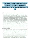 TEFL FULLCIRCLE- END OF MODULE&NewLine;PRACTICE EXAMINATION 2026&NewLine;QUESTIONS WITH ANSWERS GRADED&NewLine;A&plus;&NewLine;