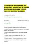 TEFL ACADEMY ASSIGNMENT A TEXT 1&NewLine;ELEMENTARY 2026 ACTUAL TEST PAPER&NewLine;QUESTIONS AND ANSWERS VERIFIED&NewLine;PRACTICE SOLUTIONS GRADED A&plus;