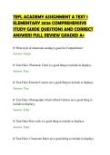TEFL ACADEMY ASSIGNMENT A TEXT 1&NewLine;ELEMENTARY 2026 COMPREHENSIVE&NewLine;STUDY GUIDE QUESTIONS AND CORRECT&NewLine;ANSWERS FULL REVIEW GRADED A&plus;
