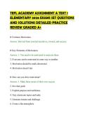 TEFL ACADEMY ASSIGNMENT A TEXT 1&NewLine;ELEMENTARY 2026 EXAMS SET QUESTIONS&NewLine;AND SOLUTIONS DETAILED PRACTICE&NewLine;REVIEW GRADED A&plus;