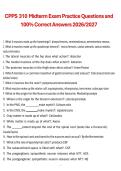 CPPS 310 Midterm Exam Practice Questions and Correct Answers &vert; Certified Professional in Patient Safety &lpar;CPPS&rpar; &vert; 2026&sol;2027 &vert; Midterm Review and Study Guide