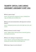 TELEMETRY CRITICAL CARE CARDIAC&NewLine;ASSESSMENT ASSESSMENT SCRIPT 2026&NewLine;