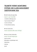 TELEMETRY PATIENT MONITORING&NewLine;SYSTEMS AND ALARM MANAGEMENT&NewLine;QUESTION BANK 2026