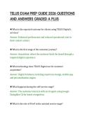 TELUS EXAM PREP GUIDE 2026 QUESTIONS&NewLine;AND ANSWERS GRADED A PLUS&NewLine;