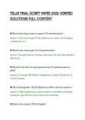 TELUS FINAL SCRIPT PAPER 2026 VERIFIED&NewLine;SOLUTIONS FULL CONTENT&NewLine;