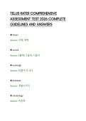 TELUS RATER COMPREHENSIVE&NewLine;ASSESSMENT TEST 2026 COMPLETE&NewLine;GUIDELINES AND ANSWERS&NewLine;