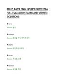 TELUS RATER FINAL SCRIPT PAPER 2026&NewLine;FULL EVALUATION TASKS AND VERIFIED&NewLine;SOLUTIONS&NewLine;