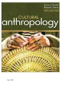 TEST BANK FOR Cultural Anthropology 13th Edition by Serena Nanda&comma; Richard L&period; Warms ISBN&colon; 978-1071858233 COMPLETE GUIDE ALL CHAPTERS COVERED 100&percnt; VERIFIED A&plus; GRADE ASSURED&excl;&excl;&excl;&excl;&excl;NEW LATEST UPDATE&excl;&excl;&excl;&excl;&excl;
