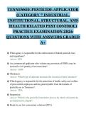 TENNESSEE PESTICIDE APPLICATOR&NewLine;&lpar;CATEGORY 7 INDUSTRIAL&comma;&NewLine;INSTITUTIONAL&comma; STRUCTURAL&comma; AND&NewLine;HEALTH RELATED PEST CONTROL&rpar;&NewLine;PRACTICE EXAMINATION 2026