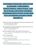 TENNESSEE PESTICIDE APPLICATOR&NewLine;&lpar;CATEGORY 7 INDUSTRIAL&comma;&NewLine;INSTITUTIONAL&comma; STRUCTURAL&comma; AND&NewLine;HEALTH RELATED PEST CONTROL&rpar;&NewLine;COMPREHENSIVE STUDY GUIDE 2026