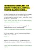 TENNESSEE GRC GENERAL PEST AND&NewLine;RODENT CONTROL FINAL SCRIPT 2026&NewLine;PRACTICE SOLUTIONS GRADED A&plus;