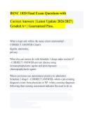 BSNC 1020 Final Exam Questions with&NewLine;Correct Answers &vert; Latest Update 2026&sol;2027 &vert;&NewLine;Graded A&plus; &vert; Guaranteed Pass&period;