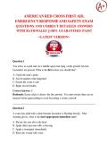 AMERICAN RED CROSS FIRST AID&comma; EMERGENCY RESPONSE AND SAFETY EXAM  2026 &sol; 2027  QUESTIONS AND CORRECT DETAILED ANSWERS WITH RATIONALES &vert;&vert; 100&percnt; GUARANTEED PASS&excl;&excl;   <LATEST VERSION>