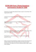 ECON 300 Exam 2 Study Questions and Answers Graded A&plus; 2026