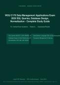 WGU C170 Data Management Applications Exam 2026&sol;2027 &ndash; Complete Exam-Style Questions &vert; 100&percnt; Verified &vert; Detailed Rationales &ndash; Pass Guaranteed &ndash; A&plus; Graded&NewLine;&NewLine;