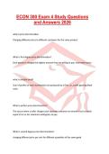 ECON 300 Exam 4 Study Questions and Answers 2026