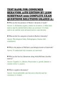 TEST BANK FOR CONSUMER&NewLine;BEHAVIOR 12TH EDITION BY LEON&NewLine;SCHIFFMAN 2026 COMPLETE EXAM&NewLine;QUESTIONS SOLUTIONS GRADED A&plus;