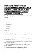 TEST BANK FOR CONSUMER&NewLine;BEHAVIOR 12TH EDITION BY LEON&NewLine;SCHIFFMAN 2026 STUDY GUIDE&NewLine;COMPREHENSIVE QUESTIONS&NewLine;ANSWERS VERIFIED A&plus;&NewLine;