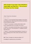 APEA Predictor Exam 2025&sol;2026&colon; Official Practice &NewLine;Questions and Answers by Amelie Hollier & Mimi Secor &NewLine;&ndash; Your Ultimate Guide to Passing on the First Attempt &NewLine;and Avoiding Resits