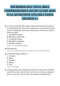 MICROBIOLOGY FINAL BRCC&NewLine;COMPREHENSIVE STUDY GUIDE 2026&NewLine;FULL QUESTIONS AND SOLUTIONS&NewLine;GRADED A&plus;