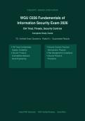 WGU C836 Fundamentals of Information Security Exam 2026&sol;2027 &ndash; Complete Exam-Style Questions &vert; 100&percnt; Verified &vert; Detailed Rationales &ndash; Pass Guaranteed &ndash; A&plus; Graded&NewLine;&NewLine;