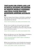 TEST BANK FOR ETHICS AND LAW&NewLine;IN DENTAL HYGIENE 4TH EDITION&NewLine;BY KRISTIN MINIHAN ANDERSON&NewLine;2026 FINAL PAPER PRACTICE&NewLine;QUESTIONS ANSWERS ACCURATE&NewLine;A&plus;&NewLine;