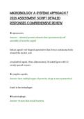 MICROBIOLOGY A SYSTEMS APPROACH 7&NewLine;2026 ASSESSMENT SCRIPT DETAILED&NewLine;RESPONSES COMPREHENSIVE REVIEW