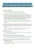 TEXAS BON CERTIFICATION SCRIPT 2026&NewLine;QUESTIONS WITH SOLUTIONS GRADED A&plus;