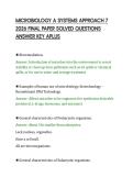 MICROBIOLOGY A SYSTEMS APPROACH 7&NewLine;2026 FINAL PAPER SOLVED QUESTIONS&NewLine;ANSWER KEY APLUS&NewLine;