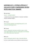 MICROBIOLOGY A SYSTEMS APPROACH 7&NewLine;2026 MOCK PAPER COMPREHENSIVE REVIEW&NewLine;NOTES ANALYTICAL SUMMARY