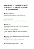 MICROBIOLOGY A SYSTEMS APPROACH 7&NewLine;2026 STUDY GUIDE REVISION SHEET CORE&NewLine;CONCEPT BREAKDOWN&NewLine;