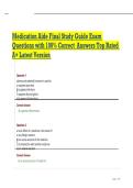 Medication Aide Final Study Guide Exam Questions with 100- Correct Answers Top Rated A&plus; Latest Version