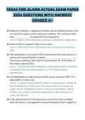 TEXAS FIRE ALARM ACTUAL EXAM PAPER&NewLine;2026 QUESTIONS WITH ANSWERS&NewLine;GRADED A&plus;