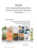 TEST BANK&NewLine;Nutrition Therapy and Pathophysiology 4th Edition&comma;&NewLine;by Marcia Nelms and Kathryn P&period; Sucher&period; All Chapters 1-25 &NewLine;New edition 2026&NewLine;