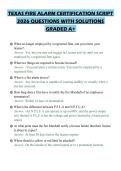 TEXAS FIRE ALARM CERTIFICATION SCRIPT&NewLine;2026 QUESTIONS WITH SOLUTIONS&NewLine;GRADED A&plus;