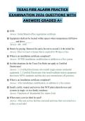 TEXAS FIRE ALARM PRACTICE&NewLine;EXAMINATION 2026 QUESTIONS WITH&NewLine;ANSWERS GRADED A&plus;
