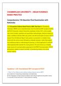 NR449 Evidence-Based Practice&colon; Complete 150-Question Final Examination with Rationales &vert; Chamberlain University&NewLine;&NewLine;
