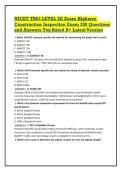 NICET TR03 LEVEL III Exam Highway Construction Inspection Exam 200 Questions and Answers Top