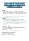 TEXAS LTC TEST CERTIFICATION&NewLine;SCRIPT 2026 QUESTIONS WITH&NewLine;SOLUTIONS GRADED A&plus;&NewLine;