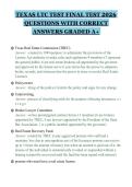 TEXAS LTC TEST FINAL TEST 2026&NewLine;QUESTIONS WITH CORRECT&NewLine;ANSWERS GRADED A&plus;