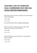 TEXAS PENAL CODE TOP COMPULSORY&NewLine;EXAM 2 COMPREHENSIVE STUDY SHEET 2026&NewLine;SOLVED QUESTIONS PREMIUM BUNDLE&NewLine;