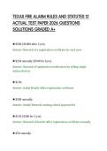 TEXAS FIRE ALARM RULES AND STATUTES 12&NewLine;ACTUAL TEST PAPER 2026 QUESTIONS&NewLine;SOLUTIONS GRADED A&plus;