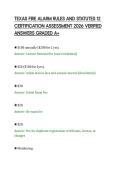 TEXAS FIRE ALARM RULES AND STATUTES 12&NewLine;CERTIFICATION ASSESSMENT 2026 VERIFIED&NewLine;ANSWERS GRADED A&plus;